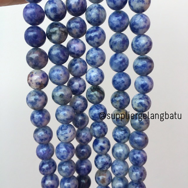 bahan gelang batu kalung sodalite renceng akik alam asli natural 10mm