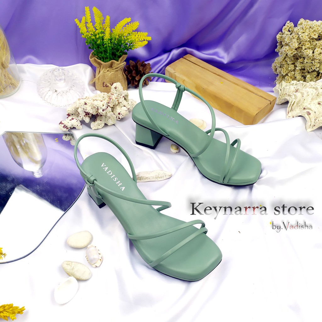 VADISHA ACAXIA Sendal Wanita, Sendal Heels/ Sendal Hak Tahu 5cm MT-34 By.Keynarra Store