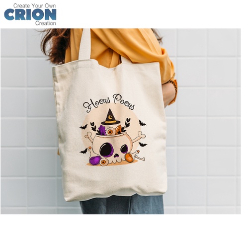 Totebag Halloween - Halloween Cute Series- Bisa Custom Nama - By Crion