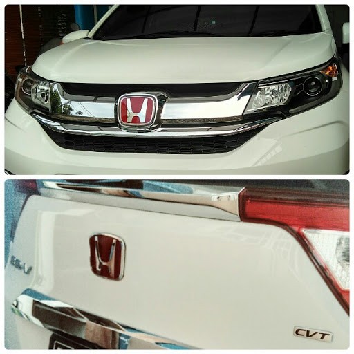 LOGO Mobil HONDA MERAH Red Chrome Universal DEPAN BELAKANG ORI BRIO CIVIC CITY MOBILIO JAZZ ACCORD