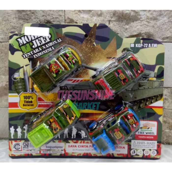 MAINAN ANAK LAKI LAKI MOBIL TENTARA MODE JEEP/MAINAN MOBIL TENTARA IND