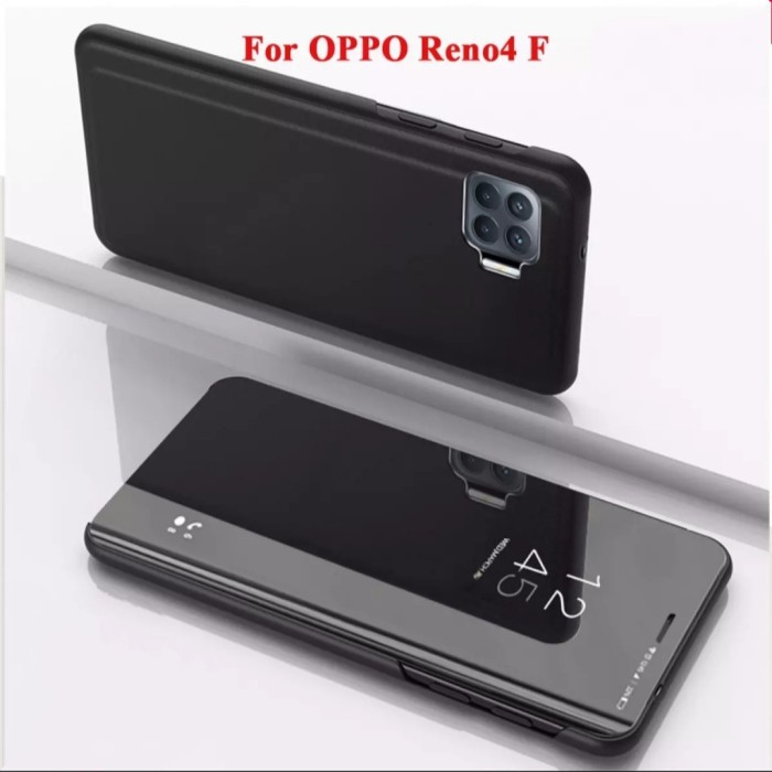 OPPO RENO 6 RENO 5F RENO 5 RENO 4 RENO 4F RENO 4 PRO CASE FLIP CLEAR VIEW STANDING HARDCASE MIRROR