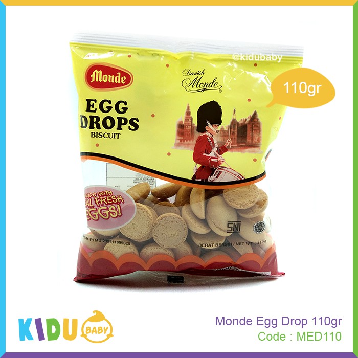 Monde Egg Drop 110gr Biskuit Cemilan / Cemilan Sehat dll (khusus ibunya) Kidu Baby