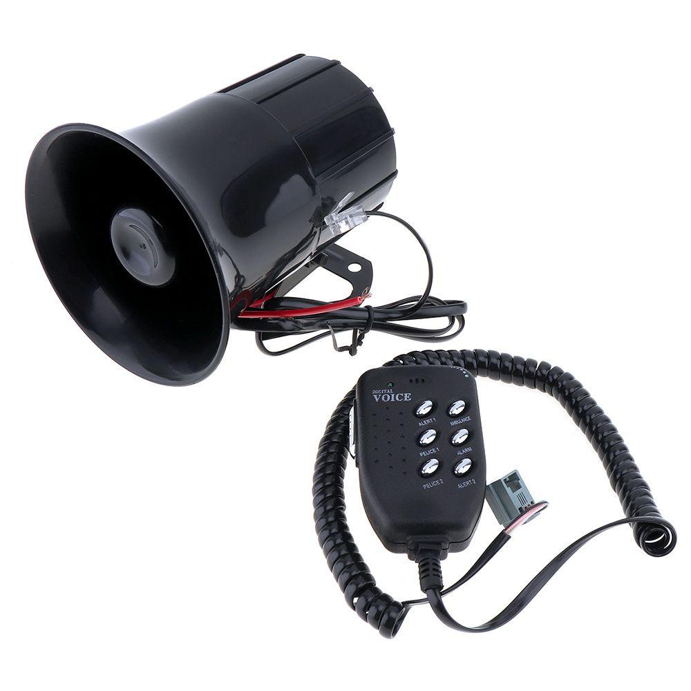 TOP 12v 100W 6suara Speaker Mudah Dipasang Tahan Lama Multifungsi Pemakaian Speaker Keras Untuk Auto Mobil Kendaraan Megaphone Peluit Darurat Emergency Sound Amplifier