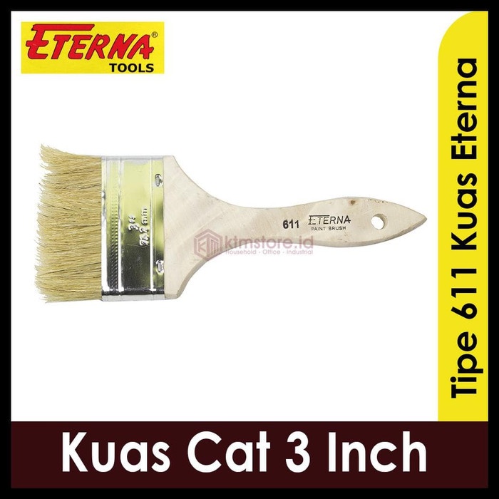 Kuas Cat 1inch 1,5inch 2inch 2,5inch 3inch 4inch Eterna Asli Tembok Dinding Plafon Gypsum GRC dll