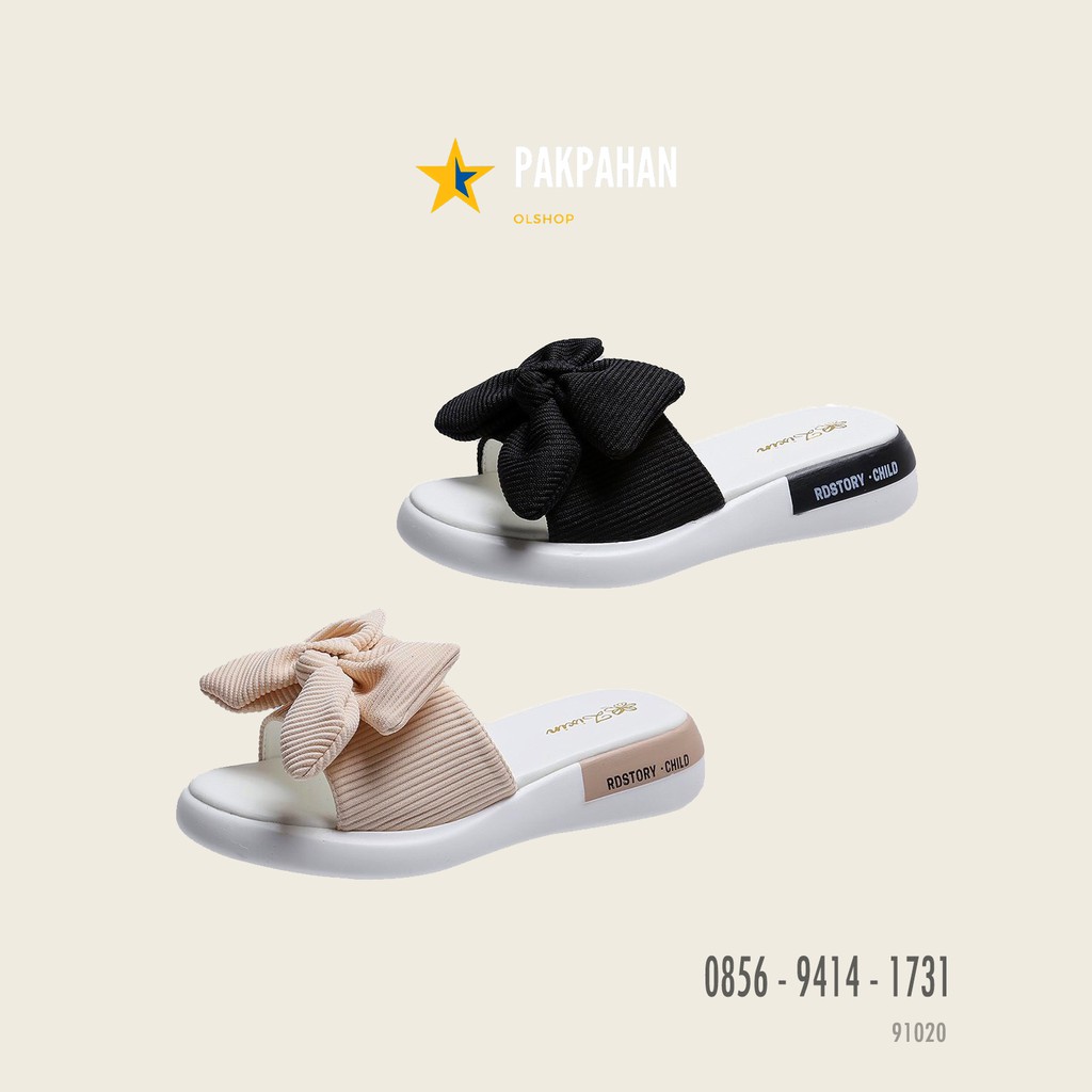 SANDAL WEDGES  RIBBON FASHION KOREA #JM-SR6925
