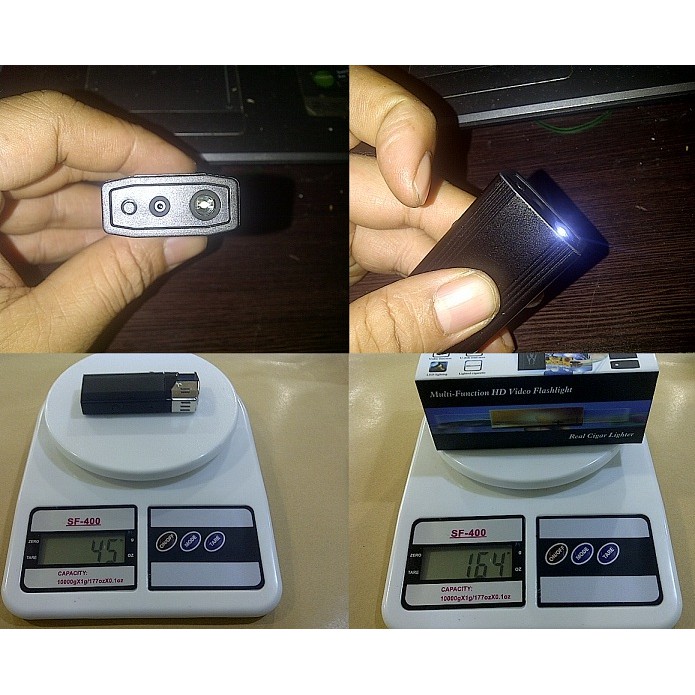 Spy cam lighter dengan korek api asli, Resolusi Full HD 1080p