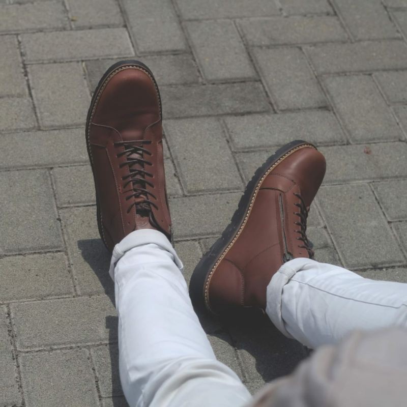 BOOTS PRIA - BALDEV ZIPPER | Sepatu Boots Pria Original Leather Boots Para Brader Bradley's