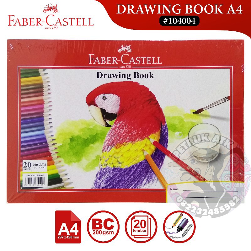 

[PCS] FABER CASTELL SKETCH BOOK DRAWING BOOK A4 20 SHEETS*