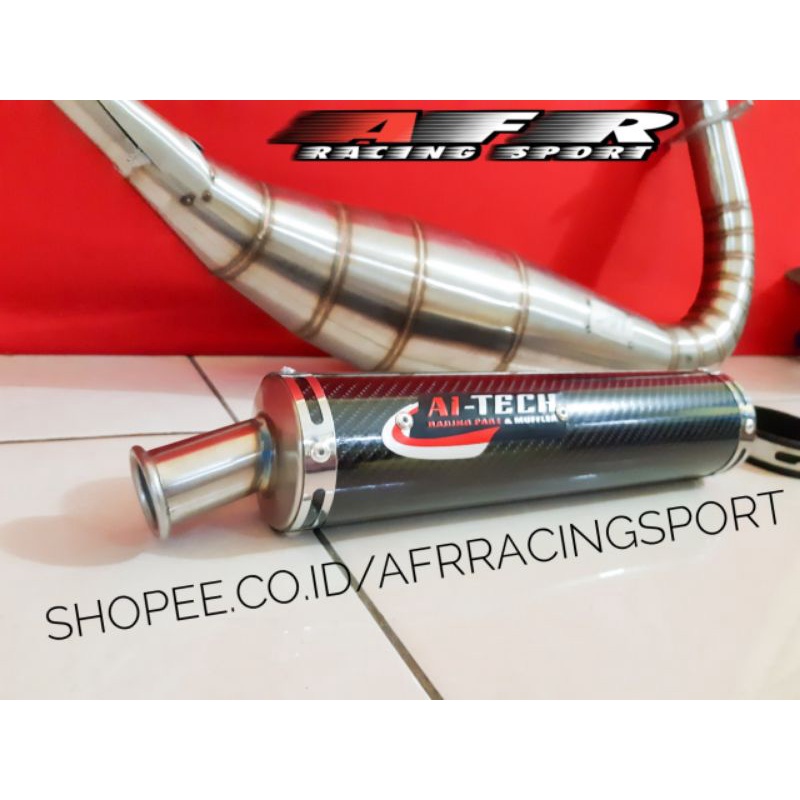 Knalpot Rx King Kolong Repsol Aitech Stainless Karbon-1