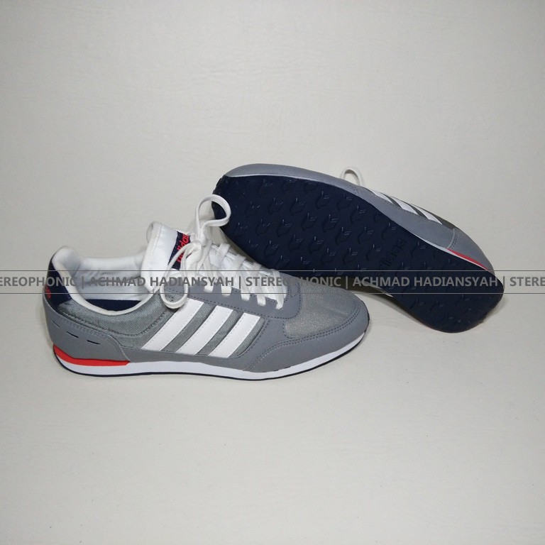 ORIGINAL 100% Sepatu Adidas Original NEO City Racer | Adidas Running Original | grey