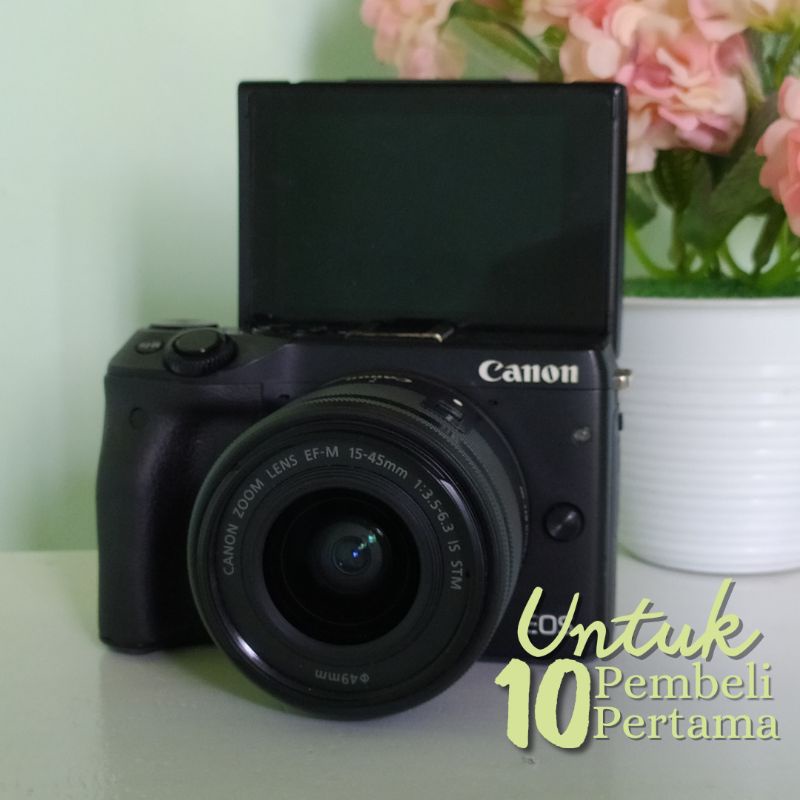 Camera Mirrorless Canon M3 kit Mulus Second Murah Siap Pakai untuk para Yutuber