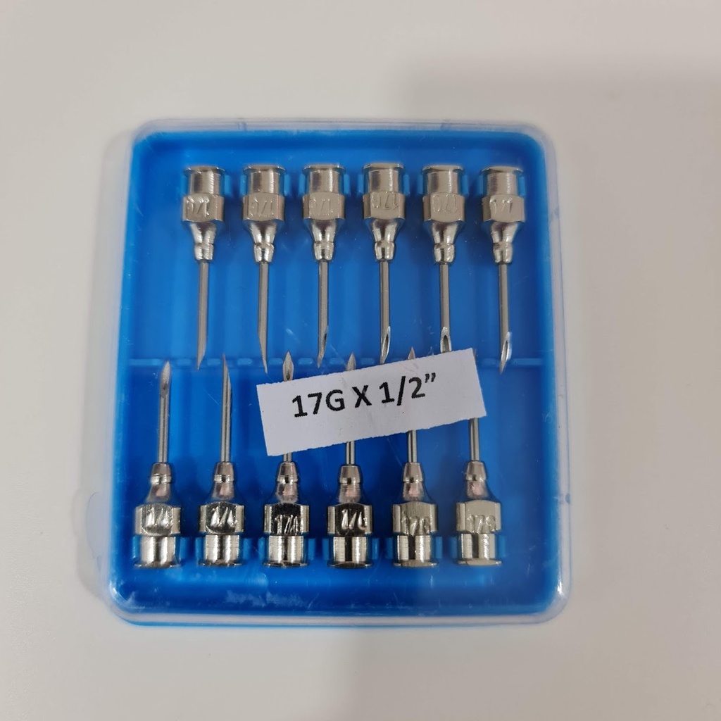 Jarum Suntik Hewan Besar 17G x 1/2 inch Vaksin Ternak Sapi Babi Kuda Vet Needle Stainless Steel