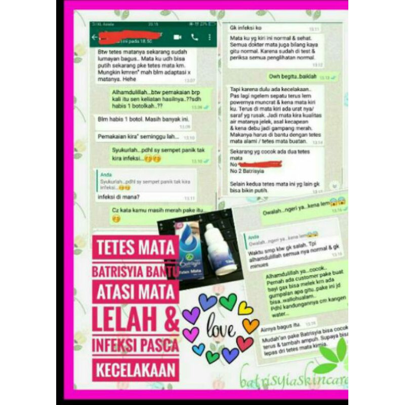 obat Tetes mata Batrisyia Herbal untuk mata minus, rabun katarak, trimbilan, merah, dan iritasi