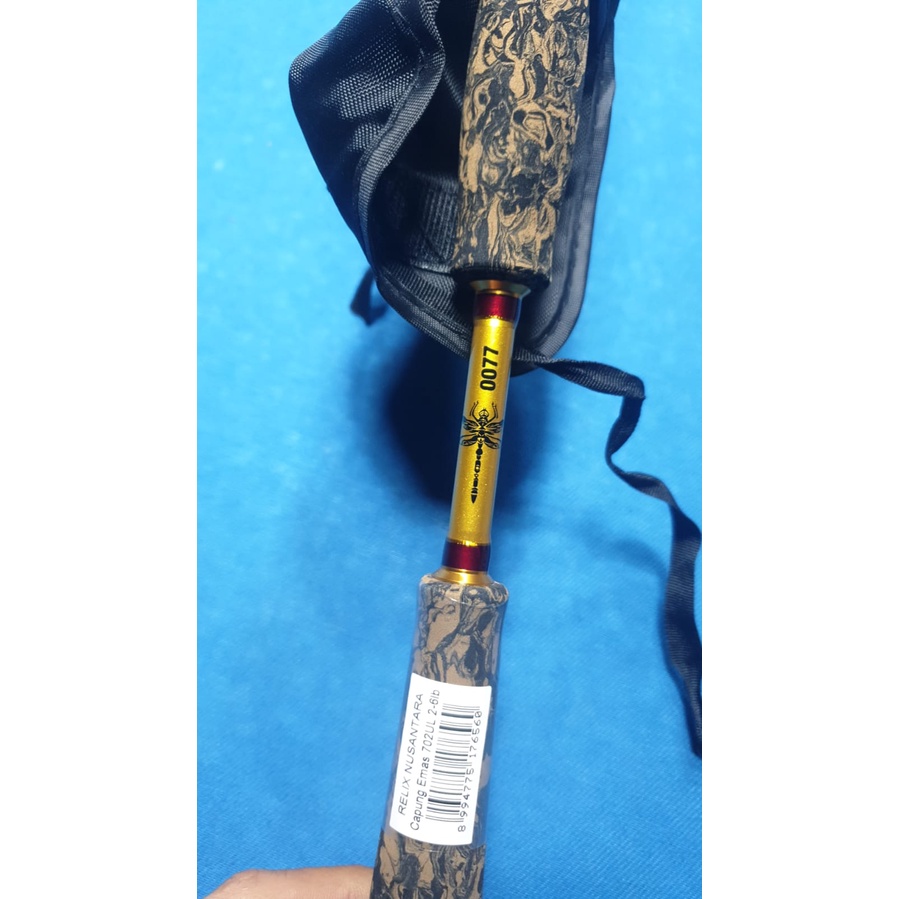 Joran Capung 702 Emas Gold Special Edition Nomor Cantik 0077 Angka Hoki Ultralight Relix Nusantara