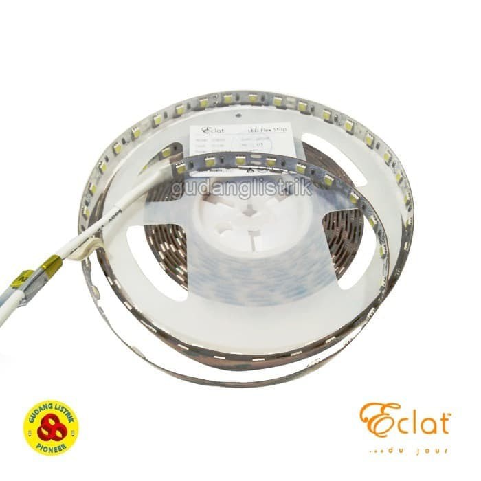 Eclat LED Strip 5050 SMD Putih 12V IP33 12000K Ledstrip Super Bright