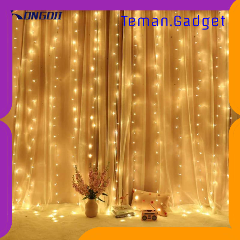 TG-DG330 TAFFLED LAMPU GORDEN DEKORASI WEDDING LIGHT 3X3METER 300 LED - 300L