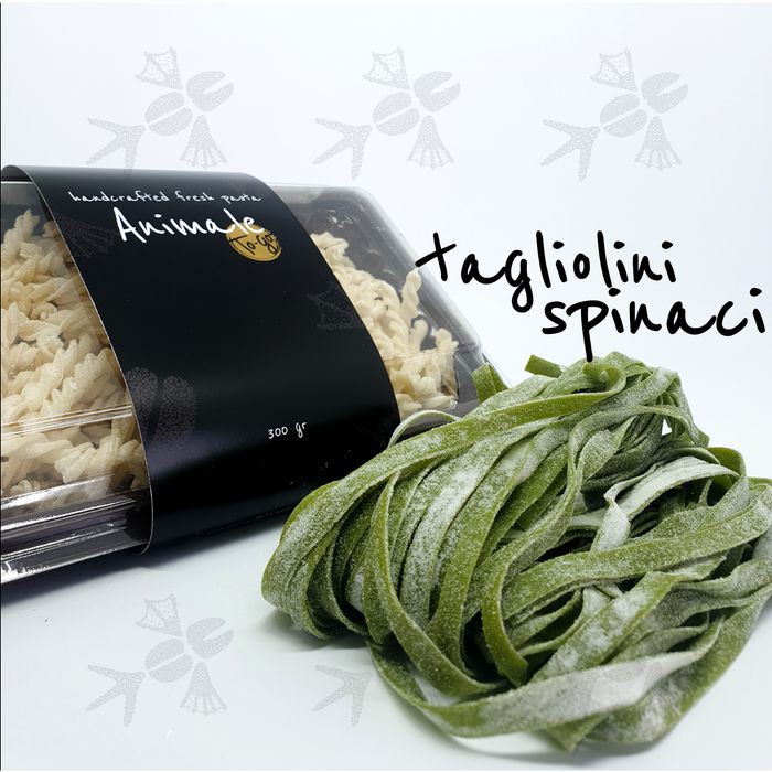 

Animale Fresh Pasta Spinach Tagliolini Homemade Semolina 300 gram