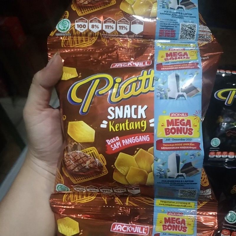 Piattos 5x20gr rasa barbeque dan sapi panggang