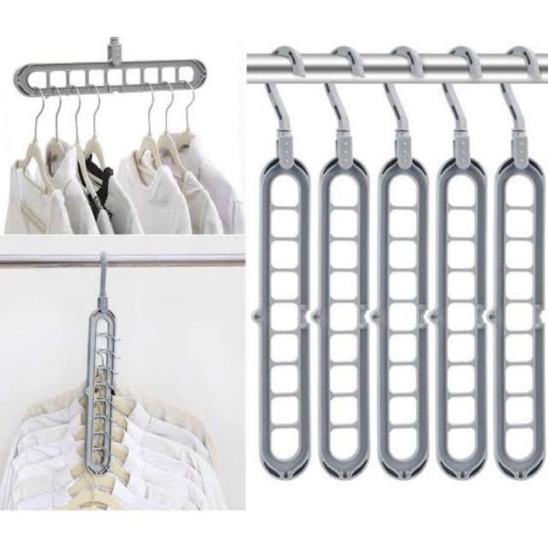 COD Magic Folding Hanger Gantungan Baju Instan Jemuran Baju Multifungsi