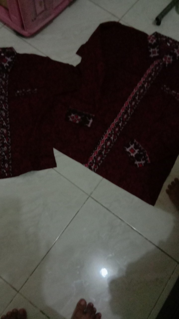 Batik Couple Keluarga Sarimbit Blouse Gamis Mega Mendung Super Jumbo