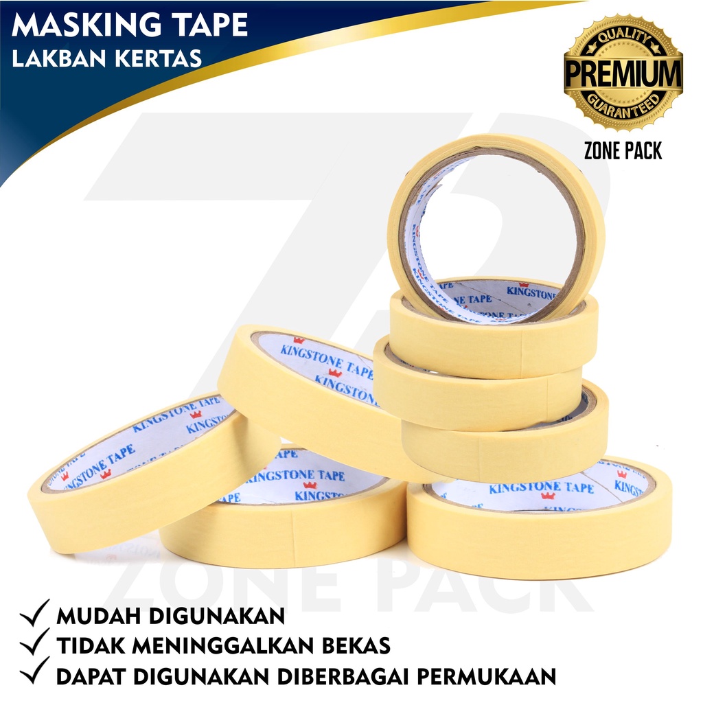 

Lakban Kertas l Masking Tape 1 inch l Kertas Lem l Solasi l Isolatip Tape