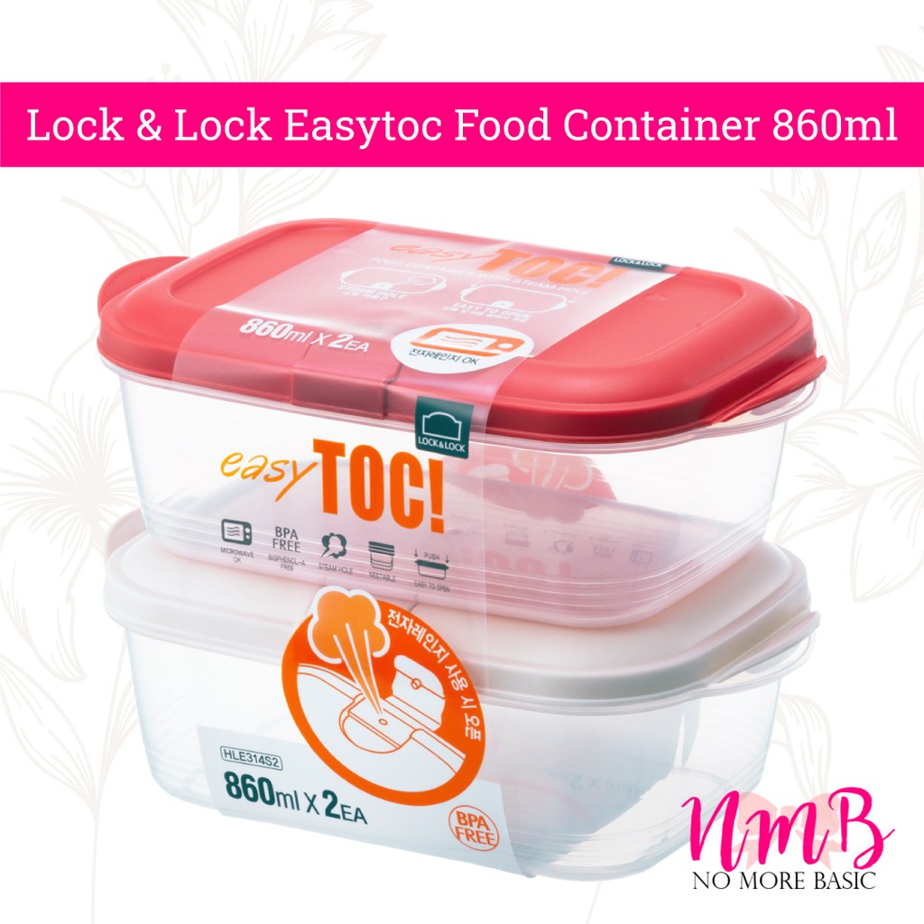 Lock Lock Easytoc Food Container 860ml Exclusive Lock &amp; Lock