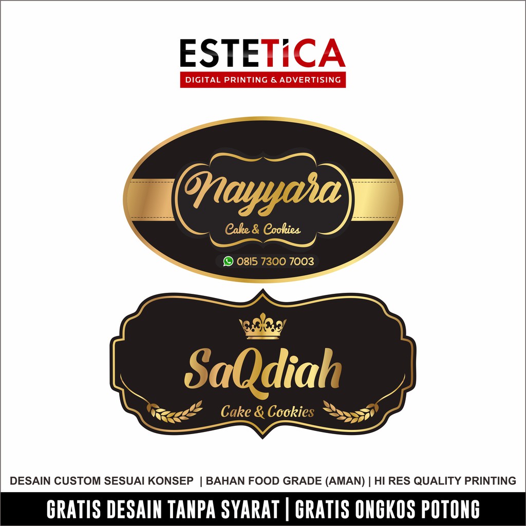 Cetak sticker toples, grosir sticker kue kering, cetak ...