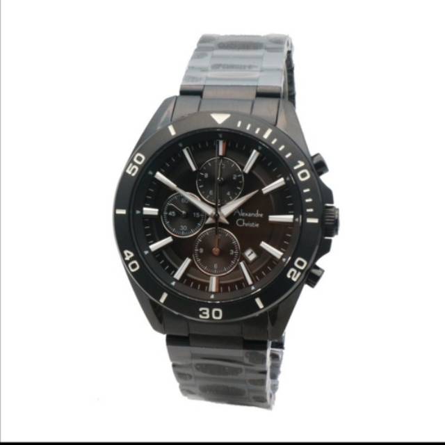 Jam Tangan Alexandre Christie 6525 Pria Black Original