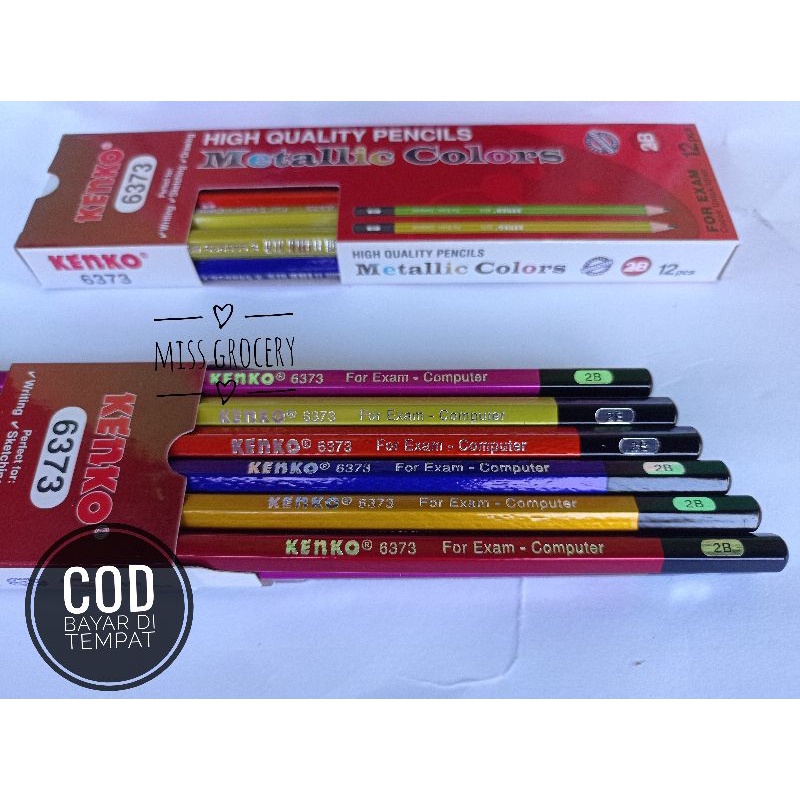 (12pcs)Pensil 2B Kenko Original Alat Tulis Murah Grosir