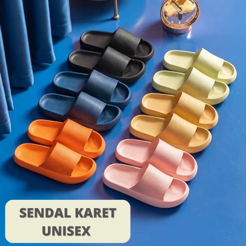 Mainland Sandal Karet Pria Wanita Sandal Slip On Rumah Sandal Kamar Mandi HSN103