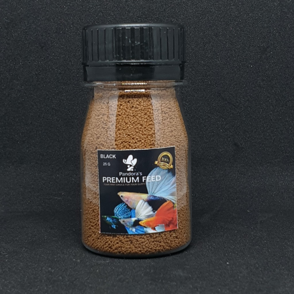 Pandora Pelet Premium Black 25 gram Ikan Guppy / Cupang / Tropis Lainnya
