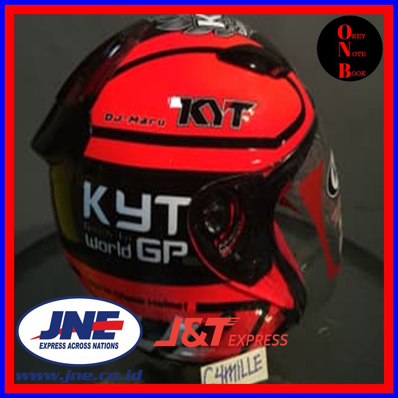 HELM MOTOR / HELM KYT / HELM DJ MARU - RED FLUO KEREN
