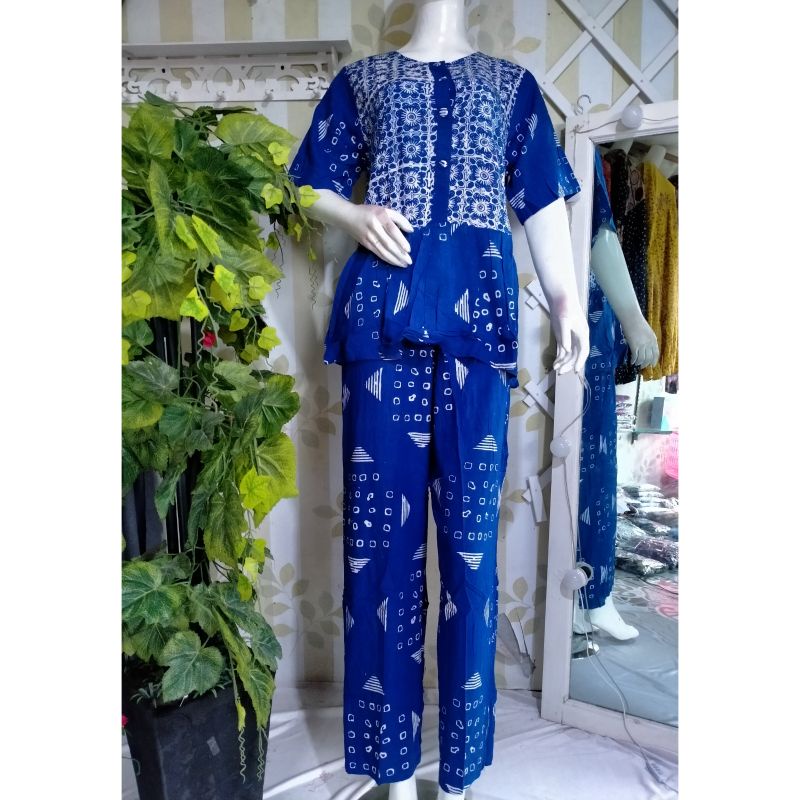 Daster Huza Setelan celana panjang Quenbi