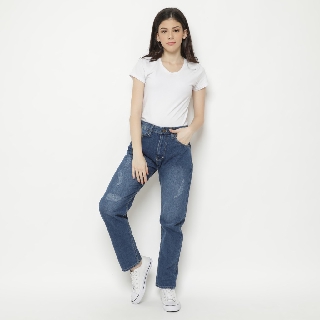 ORI Celana  Panjang Highwaist HW Boyfriend Ripped Jeans  