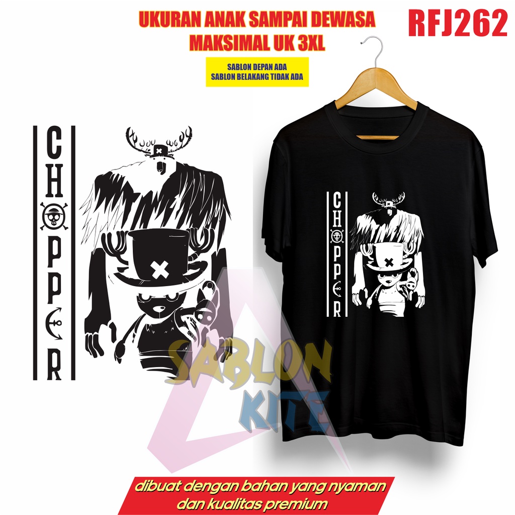 MURAH!!! KAOS KEREN ANIME CHOOPER RFJ262 ONE PIECE