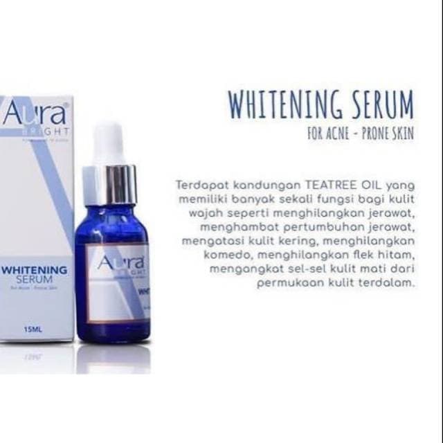 Aura Bright Whitening Serum For Acne Original Bpom - Serum Anti Acne