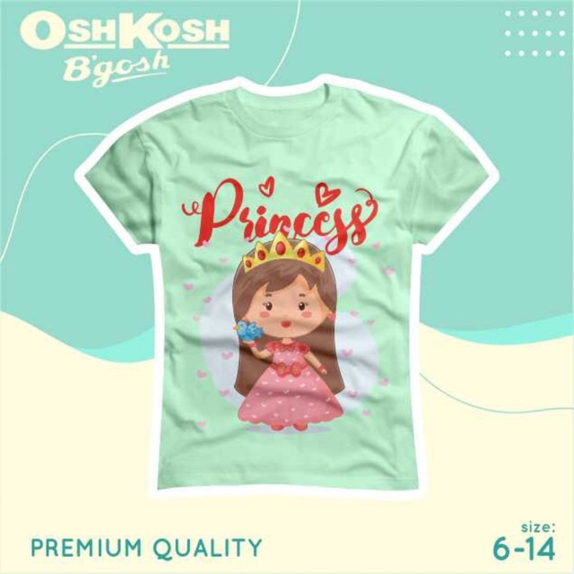 OSHKOSH JUNIOR GIRL • KAOS ANAK PEREMPUAN • Princess series — Green