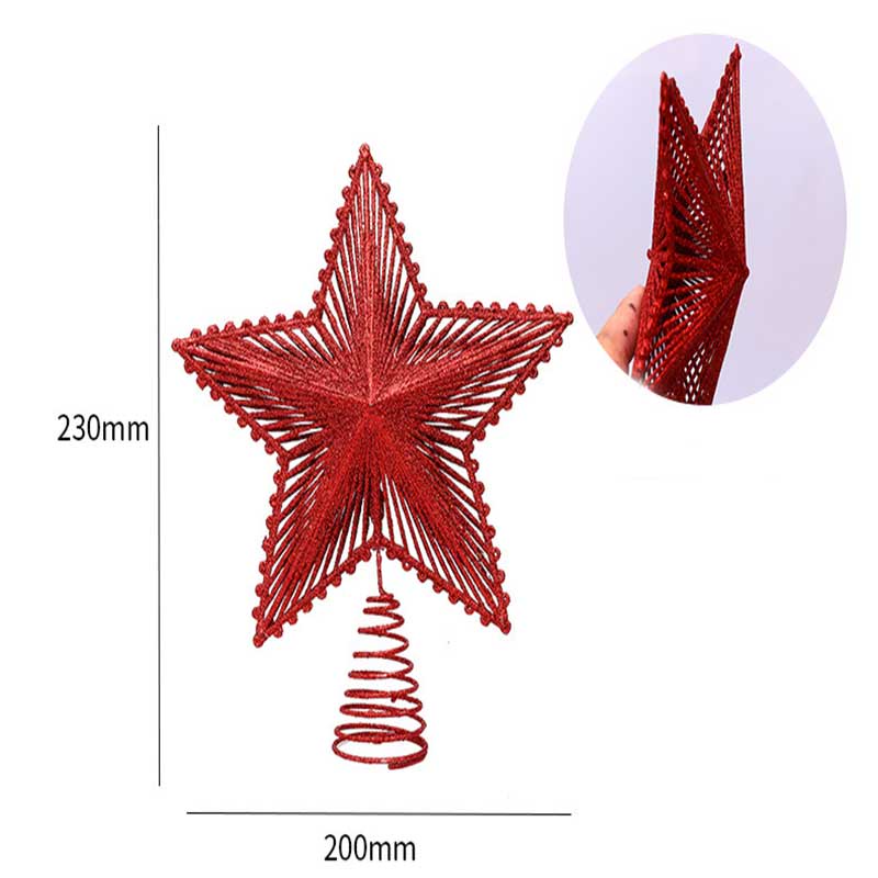 [Christmas Products] Christmas Tree Top Star Christmas Tree Sparkling Topper Decoration