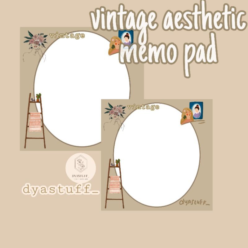 

MEMO pad Vintage Aesthetic sticky