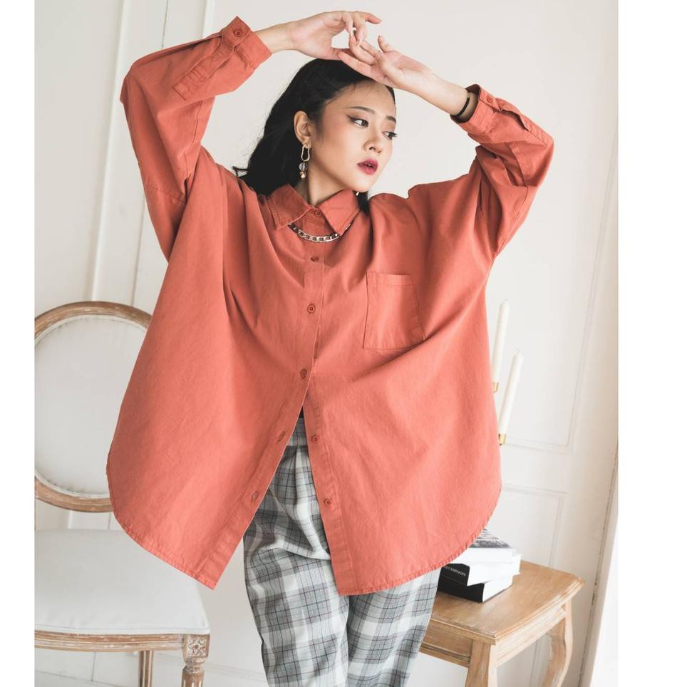 ncs-24 Myrubylicious DAGESTAN COLOUR OVERSIZED DENIM SHIRT 