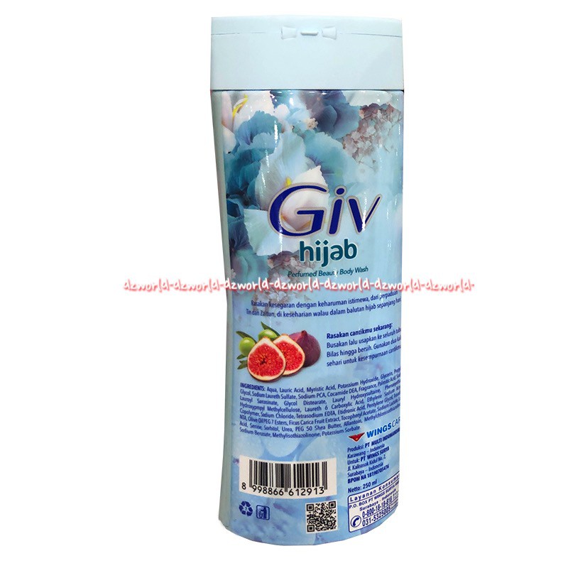 Giv Hijab Body Wash Tin &amp; Zaitun 250ml Sabun Mandi Minyak Zaitun Give Jilbab