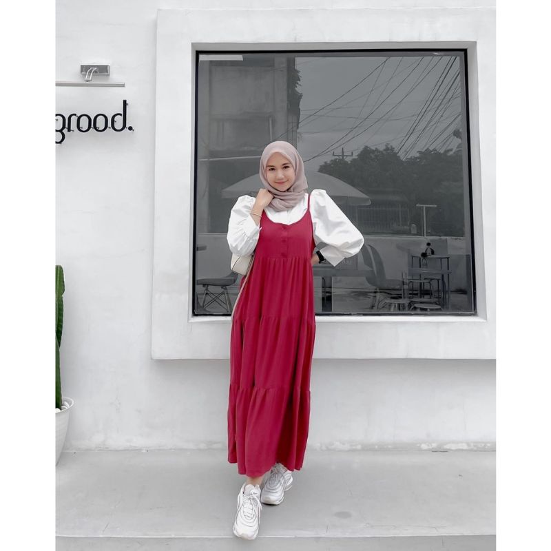 Miami overall baju muslim remaja wanita korean