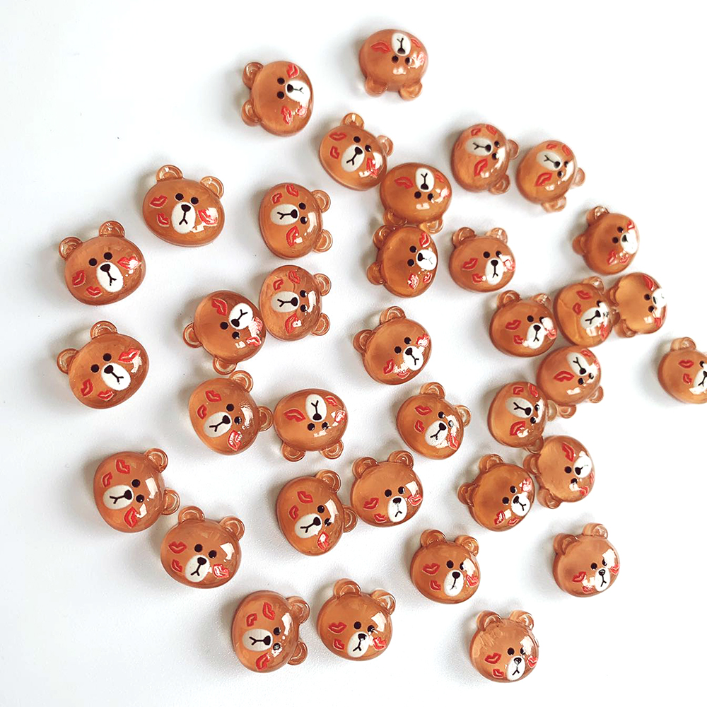 Mxbeauty 5 / 10pcs Ornamen Kartun Beruang 3d Untuk Dekorasi Nail Art / Manicure Diy