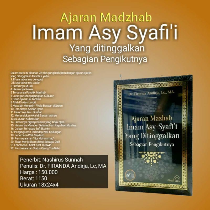 ajaran mazhab imam syafii yang ditinggalkan Dr.firanda plus bonus
