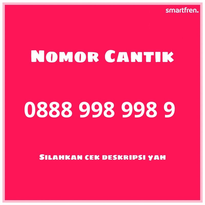 Esim Nomor Cantik Smartfren (Sudah termasuk paket unlimited)