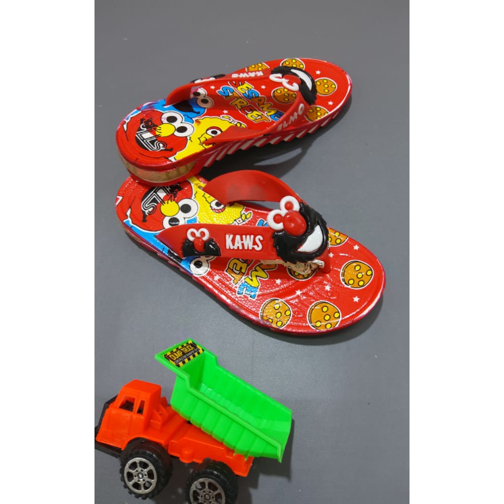 SANDAL IMPORT ANAK ELMO LED sandal led karet anak laki perempuan