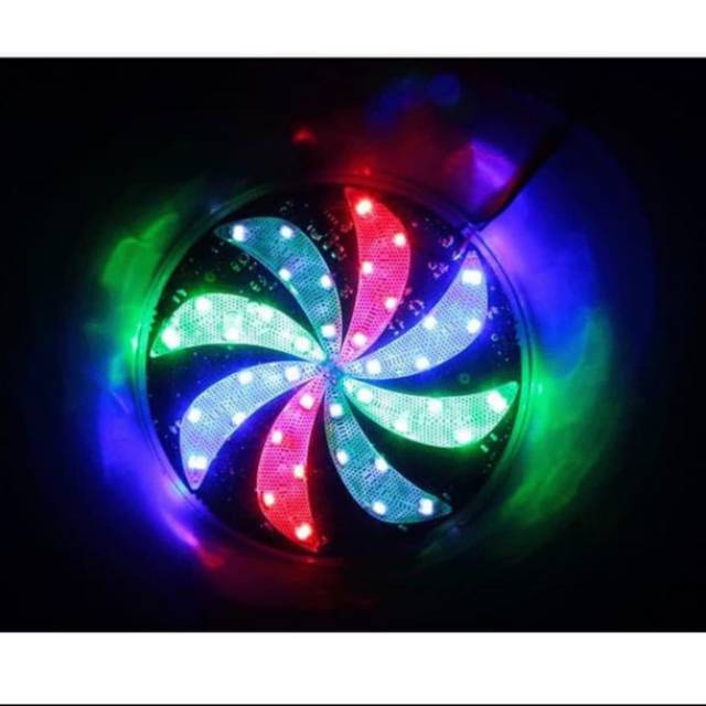 Led Kipas 12 dan 24 volt nyala RGB