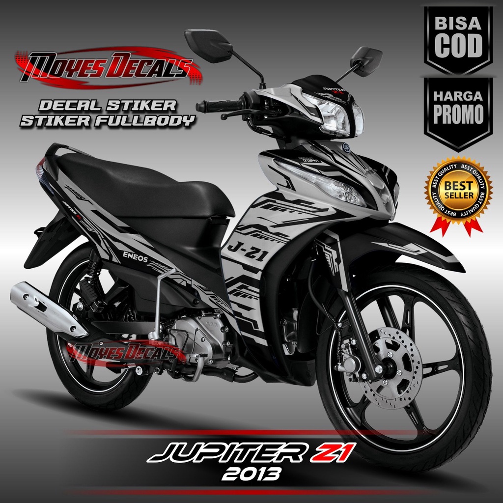 Decal Stiker Motor Jupiter Z1 Stiker Decal Yamaha Jupiter Z1 Matrix lin Warna Silver 01