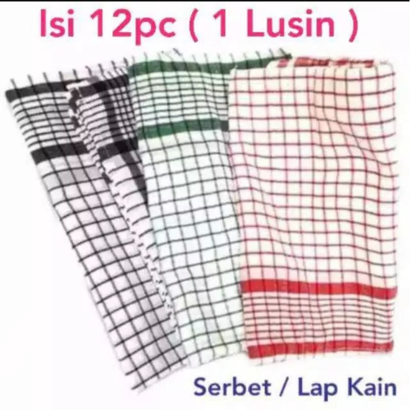 12 PCS SERBET MURAH / grosir lap murah / serbet lusinan